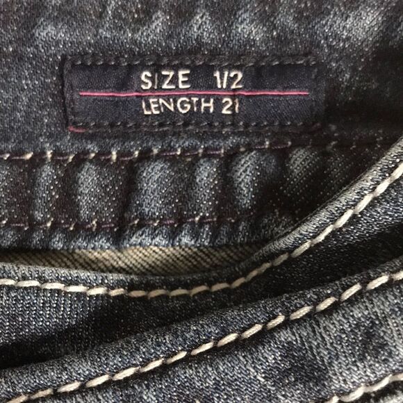 VIGOSS Dublin CAPRI Skimmer Jeans Women's Size 1/2 Embellished Denim Ankle Crop - Picture 10 of 15